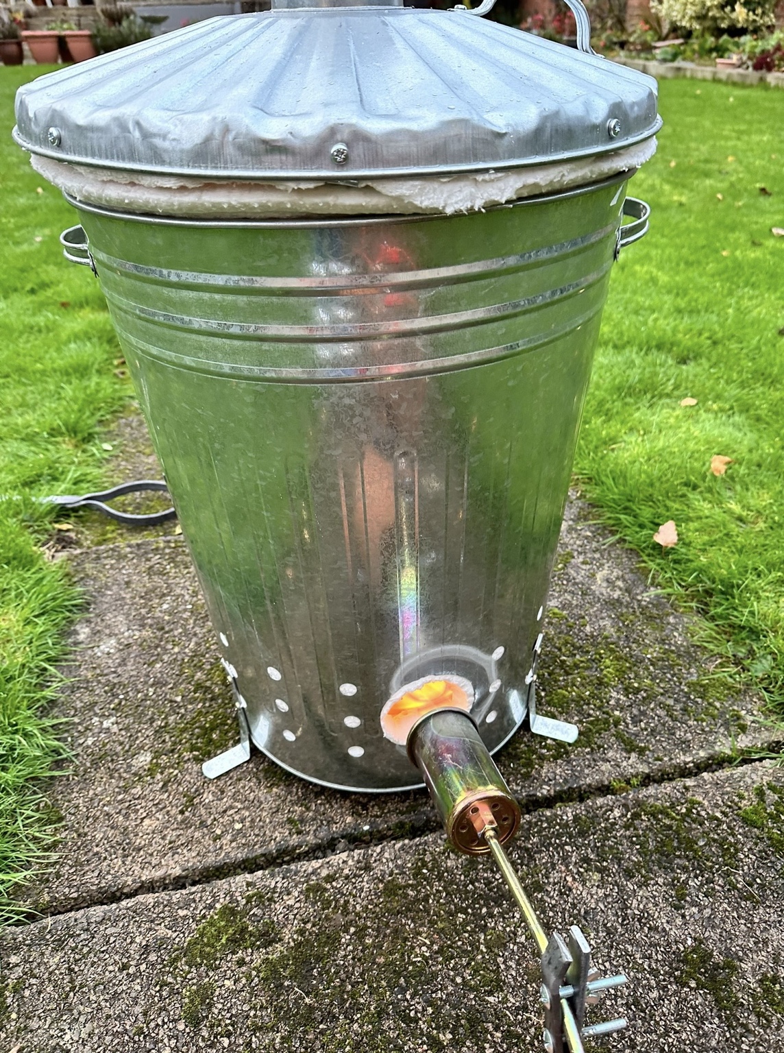 The Clay Snug outdoor Raku kiln with gas burner